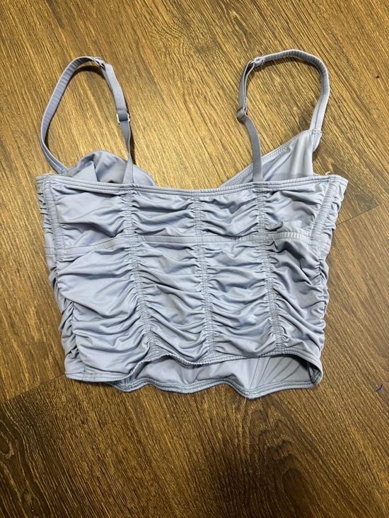 Gilly Hicks Womens Ruched Babydoll Corset Top Sz S Y2K Coquette Fairy Milkmaid - Picture 4 of 8